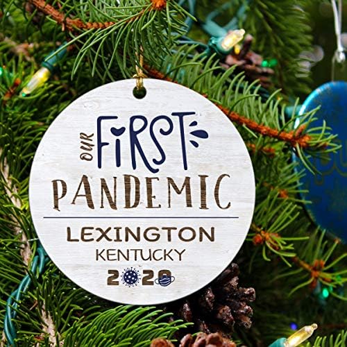2020 Christma Süsleme Lexington Kentucky KY - Şehir Süslemeniz Noel Ağacı için İlk Pandemik Anılar-3