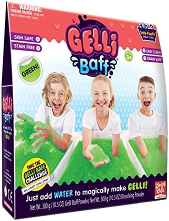 Zimpli Kids Gelli Baff - 2 Banyo Jeli Oyuncak Kullanın, Yeşil, 600g