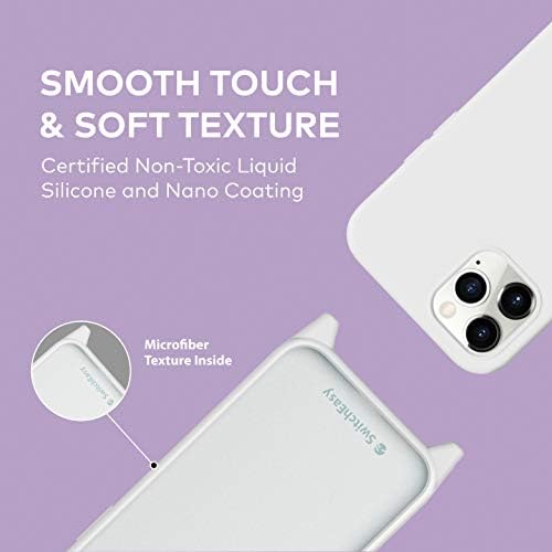 SwitchEasy iPhone 12 Pro Max Case - Play ile Uyumlu, Crossbody Kordonlu Sıvı Silikon Kılıf, Ayarlanabilir Moda Boyun Askısı,