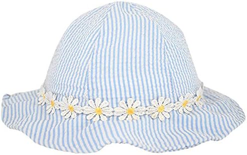Sevimli Bebek Kız Disket Şapka Çiçek İşlemeli İçi Boş Geniş Ağızlı SPF 50 + Şapka