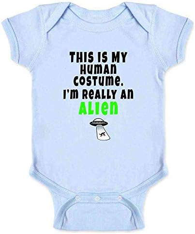 Bu Benim İnsan Im Gerçekten bir Alien Cosplay Komik Bebek Erkek Bebek Kız Bodysuit