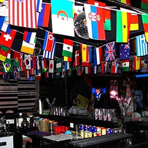 G2PLUS Uluslararası Bayraklar, 82 Feet 8.2 x 5.5 Dünya Bayrakları, 100 Ülke Olimpiyat Bayrakları Flama Afiş için Bar, Parti Süslemeleri,