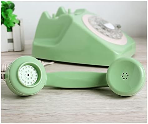 TBETBSTBR Kablolu Telefon, Döner Hatlı Telefonlar, Ev Ofis İş Oteli için Döner Tasarımlı Sabit Telefon, Çok Renkli (Renk : Yeşil)