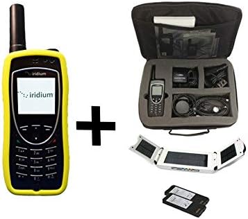 SatPhoneStore Iridium 9575 Extreme Uydu Telefonu Gezgin Paketi, Solar Şarj Paneli, Seyahat Çantası ve Ön Ödemeli 5000 Dakikalık