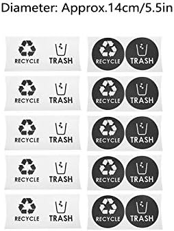 Geri dönüşüm Sticker, PVC Yapışkanlı Etiket Çöp Kovası Sticker Kullanımı Dayanıklı Yüksek Viskoziteli Çöp Çıkartması Ev Ofis
