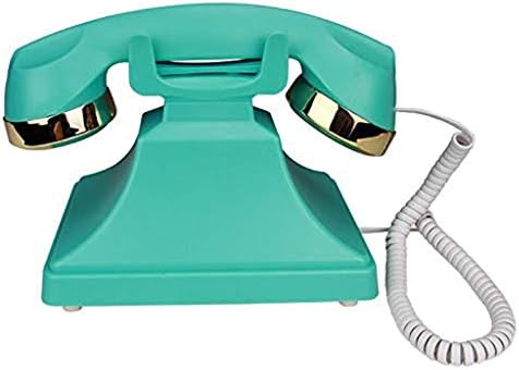 NSHDR Retro Telefon sabit-Döner Dial Telefon Retro Eski Moda Klasik Metal Çan,Kablolu Telefon Fonksiyonu için Ev ve Dekor Renk,