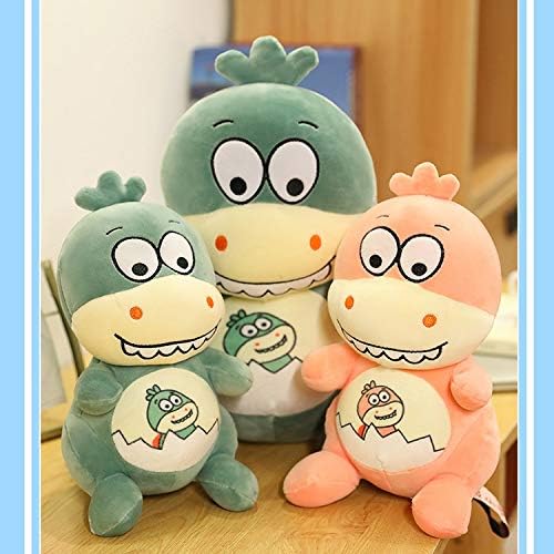 GYZX Sevimli Dinozor Peluş Yastık Yastık Dolması Anima Yumuşak Bebek Çocuk Oyuncakları Doğum Günü Hediyesi (Renk: Yeşil, Boyutu:
