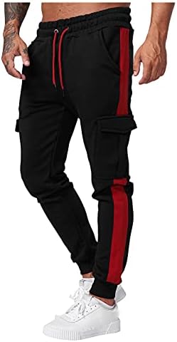 Vılchen erkek Hafif Kapalı Alt Pantolon Rahat Spor egzersiz pantolonları Patchwork Parça Joggers Pantolon ile Cep