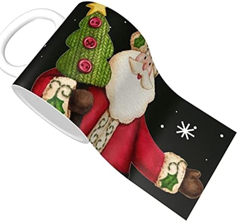 Seramik Kahve Fincanları Ofis Ve Ev Kullanımı İçin Baskılı Merry Christmas 11 Oz Su Şişeleri Saplı, kupa Hediye Seti Erkekler
