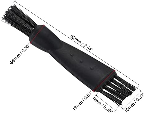 MECCANIXITY Tıraş Temizleme Fırçası Araçları Çift Taraflı Siyah Klavye için 2 İnç Plastik Saplı, pencere Parça, havalandırma