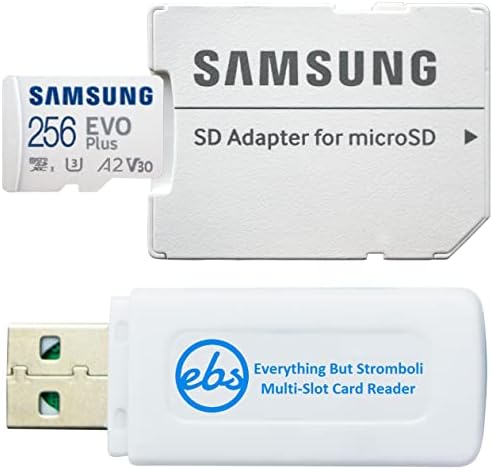 Adaptörlü Samsung 256GB Micro SDXC EVO Plus Hafıza Kartı Samsung Galaxy S7, Tab S7+ Tablet, A21s Akıllı Telefon (MB-MC256KA)