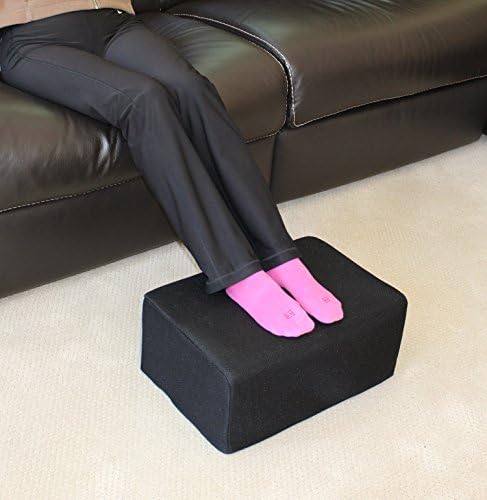 InteVısıon Ekstra Büyük Ayak Dayanağı-Kaymaz Naylon Kapaklı Köpük Yastık (17.5 x 12 x 8) - Bacaklarınızı Desteklemek için Tasarlanmıştır