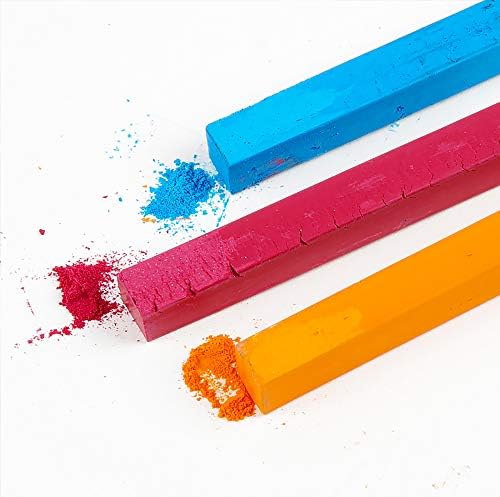 Sanatçı Firma Pastel Renk Sopa Geçici Saç Tebeşir Toksik Olmayan Gökkuşağı Renkli Boya Pastel Kiti Temel (48 Renk)