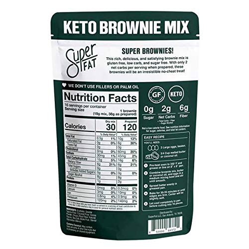 Keto Brownie Mix-Düşük Karbonhidratlı Fudge Brownie Pişirme Karışımı - Keto Dostu, Glutensiz, Paleo, Diyabetik, Şekersiz Keto