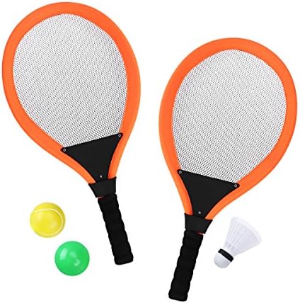 TOYMYTOY Badminton tenis raketleri ve topu kapalı ve açık spor oyuncak rastgele renk için ayarla