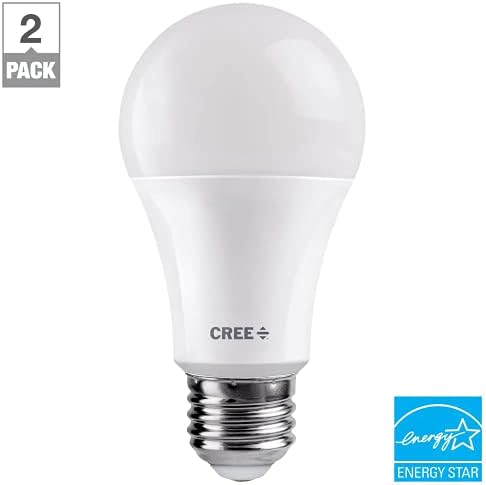 Cree Aydınlatma Olağanüstü Serisi A19 Ampul, 5000K Kısılabilir LED Ampul, 60W + 815 Lümen, Gün Işığı, 2 Paket
