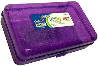 Bazic Glitter Çok Amaçlı Yardımcı Kutu, 8,4 x 6 x 2,6 İnç, Renkler Değişir, (1 Kutu), (839)