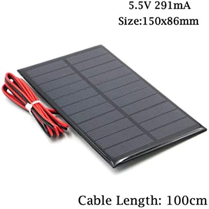 WEIJ 150mm x 86mm 5.5 V 291mA Poli Mini Güneş Pili Paneli Modülü ile 100 cm Kablo DIY için Şarj