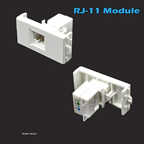 2X RJ11 + SC Simplex Modülleri Multimedya Bilgi Duvar Plaka Kapak Faceplate Fiber Optik Cat3 PSTN Telefon Keystone Fiş