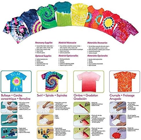 Rosymıty Kravat Boya Kiti, 8/18 Renkler Kravat-Boya Sanat Kumaş Tekstil Boyalar Canlı Moda DIY Kumaş Boya ile 120 Adet Lastik