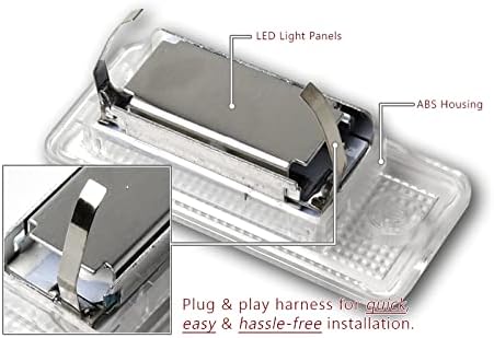 DriftX Performans, Xenon Beyaz LED plaka ışıklar fit için Audi A3 A4 A6 S6 A8 ile uyumlu, 18-SMD Led Lamba Ünitesi Seti (2 ADET)