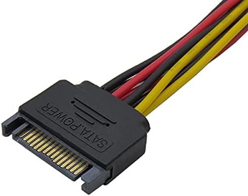 LevU SATA Güç Uzatma Kablosu, 15 Pin SATA Erkek Kadın Genişletici kablo Kordon Adaptörü için sabit Disk Disk, HDD, SSD, PCIE,