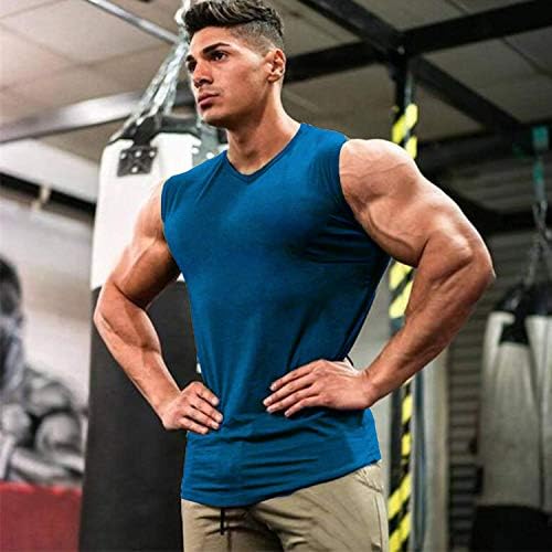 COOFANDY erkek 3 Paket Egzersiz Tankı Üstleri Spor Kolsuz Gömlek V Boyun Vücut Geliştirme Kas Tee Gömlek