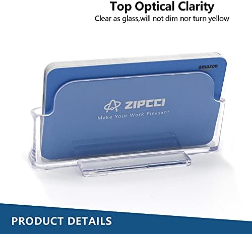 ZIPCCI 8 Paketi kartvizit tutucu için Masa-Ofis Temizle kartvizit tutucu Standı, Ekran Plastik Kartvizit Standı Akrilik kartvizit