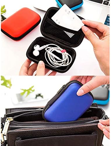 Cozylkx Kulaklık saklama çantası Çanta, 12x18 cm Taşınabilir Koruma EVA Organizatör Vaka için Kulakiçi Kulaklık Kulaklık, Turuncu