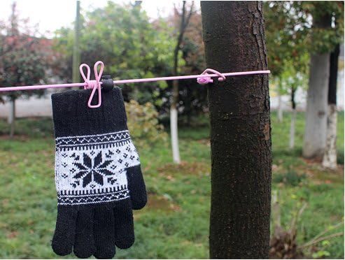 Latorila Seyahat Clothesline Açık Kapalı Kullanım için Taşınabilir Ev Tarzı Rüzgar Geçirmez Elastik Ayarlanabilir 12 Clothespins