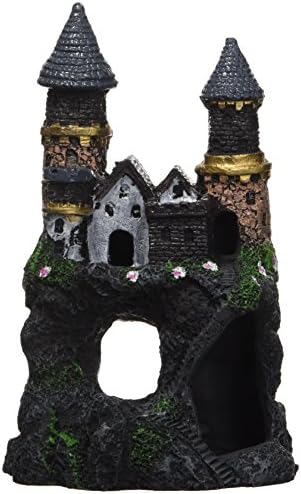 Penn-Plax Enchanted Castles Akvaryum Dekorasyonu-5 Boyunda Durun ve Küçük Tanklar için Mükemmel bir Dekor Öğesi