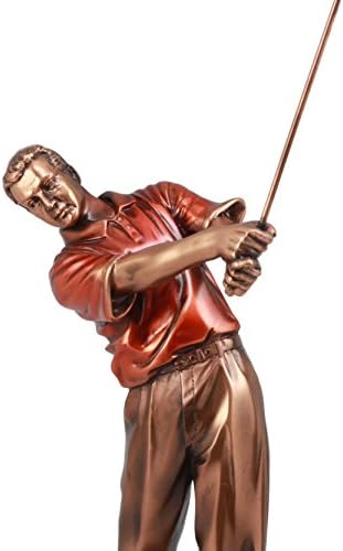 Hediyeler ve Dekor Ebros Profesyonel Golfçü Sallanan Kulübü Sürüş Aralığı Heykeli Bronz Elektroliz Golf Inspired Heykelcik 15.25