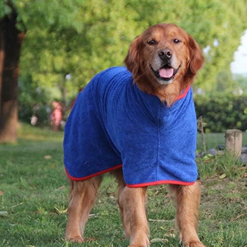 Köpek Bornoz Yumuşak Süper Emici Mikrofiber Köpek Çabuk Kuruyan Ceket Lüks Pet banyo Havlusu Ayarlanabilir Sıcak Köpek Banyo